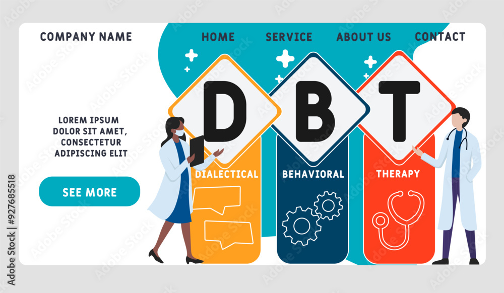 DBT - Dialectical Behavioral Therapy acronym. business concept ...