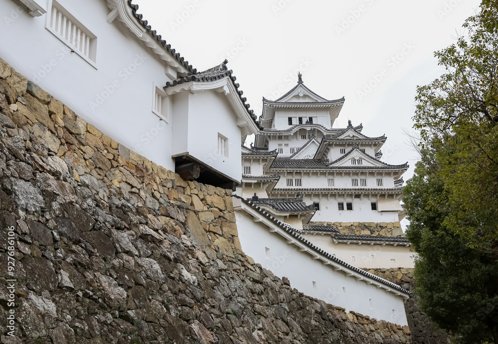 the himeji white castle is famous and beautiful in japan the himeji white castle is famous and beautiful in japan