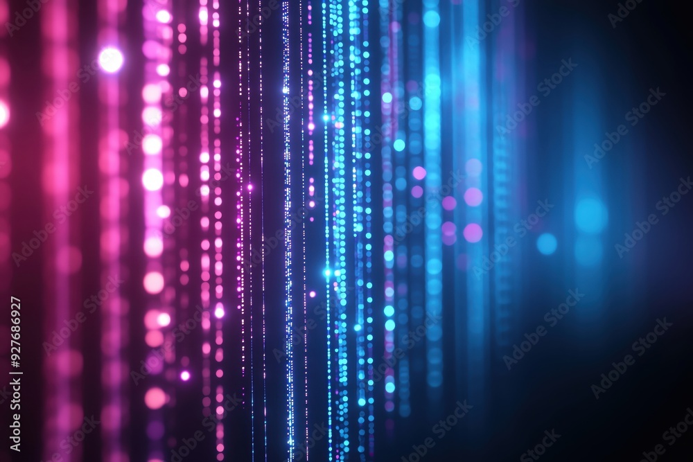 A vibrant display of colorful lights shining in a digital pattern, creating a mesmerizing background for technology themes. A vibrant display of colorful lights shining in a digital pattern, creating a mesmerizing background for technology themes.