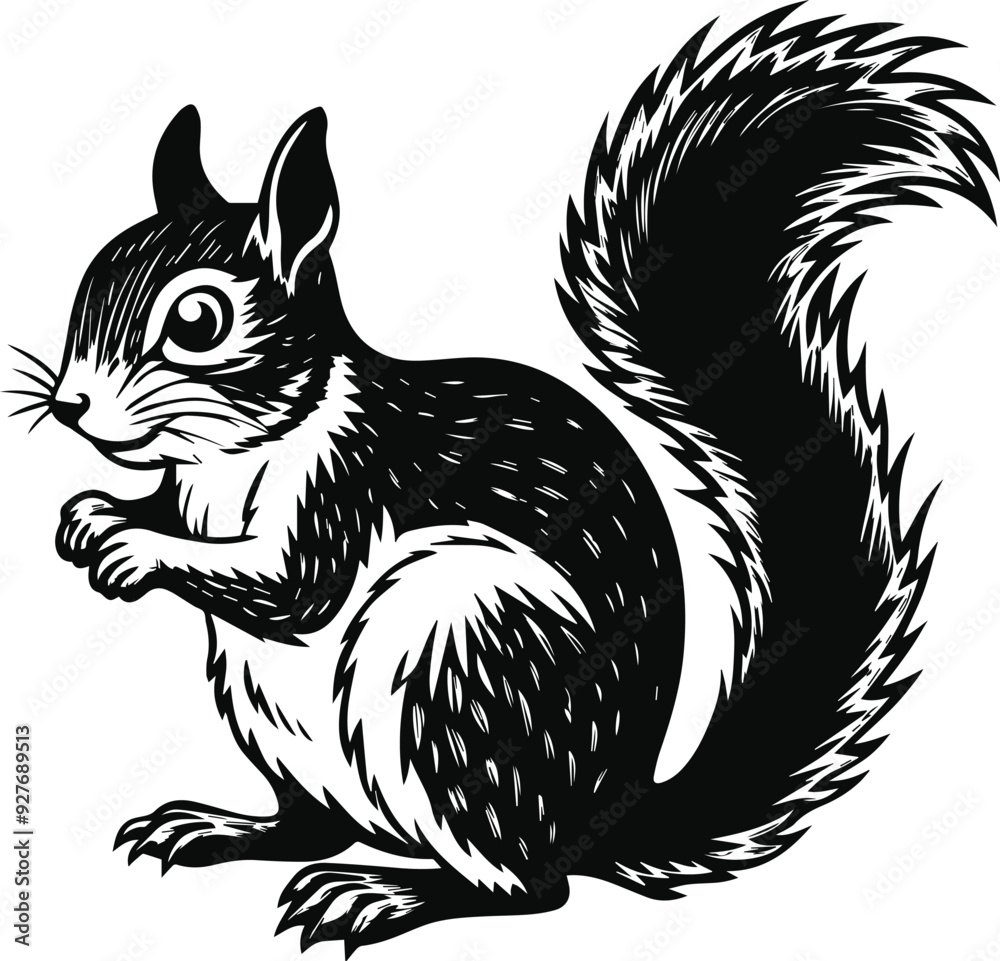 squirrel silhouette vector illustration squirrel silhouette vector illustration