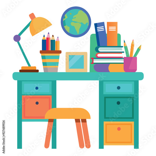 Kids' Desk Vector Design