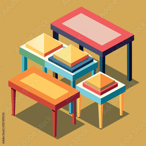 Nesting Tables Vector Design
