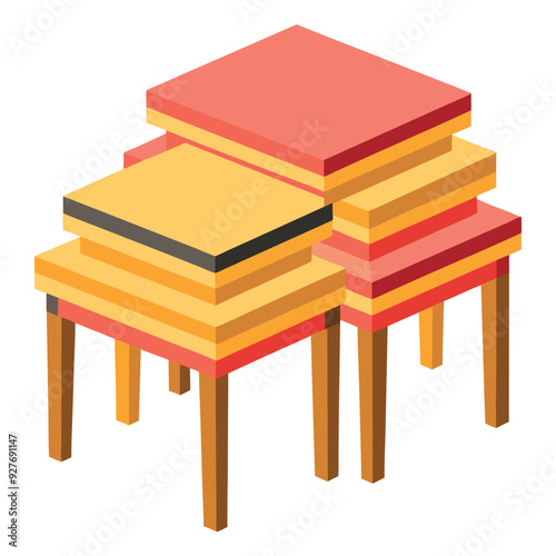 Nesting Tables Vector Design