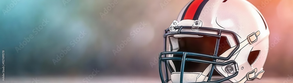 American football helmet flat design top view stadium theme cartoon drawing colored pastel American football helmet flat design top view stadium theme cartoon drawing colored pastel
