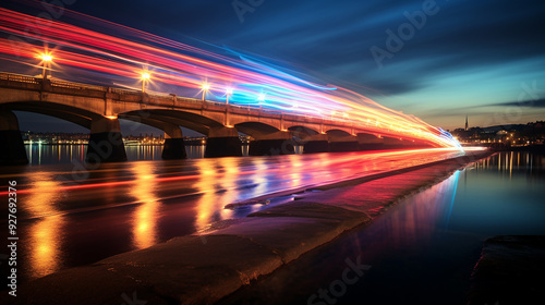 Light Trails on PIK 2 Bridge photo