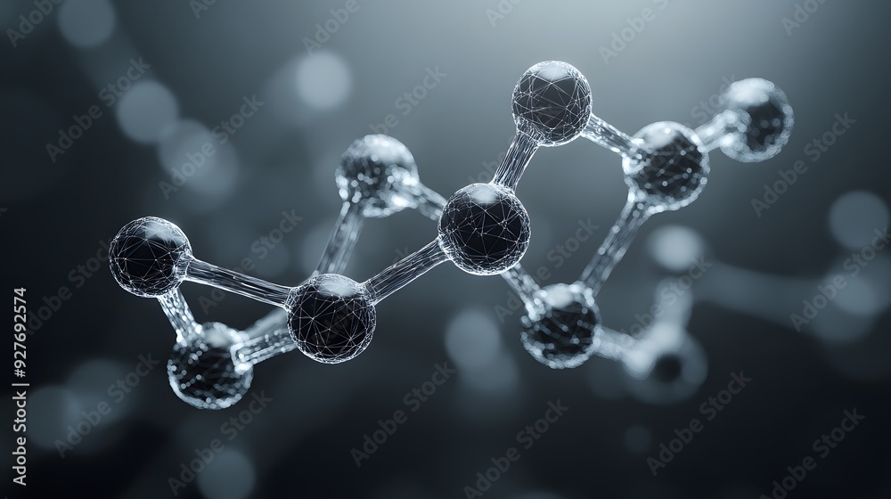 Detailed Carbon Dioxide (CO2) molecule illustration on a sleek grey background, highlighting its molecular structure Detailed Carbon Dioxide (CO2) molecule illustration on a sleek grey background, highlighting its molecular structure