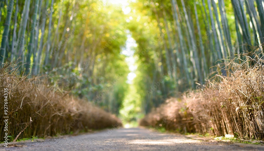 竹林のなかの細い道 竹 竹藪 散歩道 散策 遊歩道 Stock Illustration | Adobe Stock