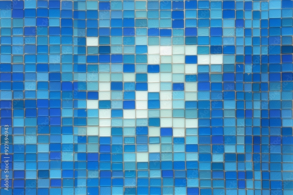 Blue mosaic tiles background Blue mosaic tiles background