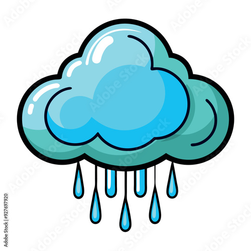 Rain Cloud Vector Design
