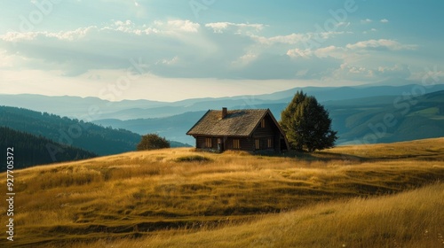 Lovely isolated cabin atop a hill