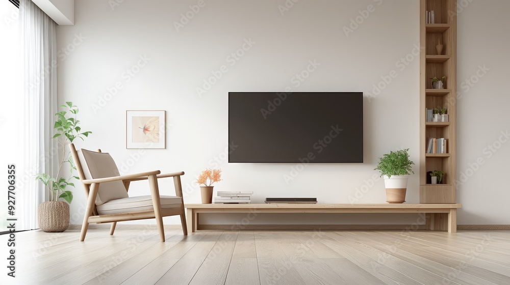 A sleek and simple living room design. A sleek and simple living room design.