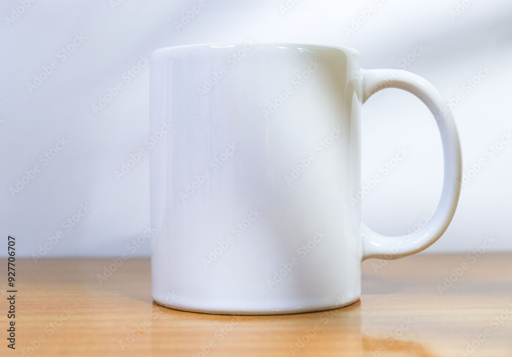 Obraz premium white mug on white background