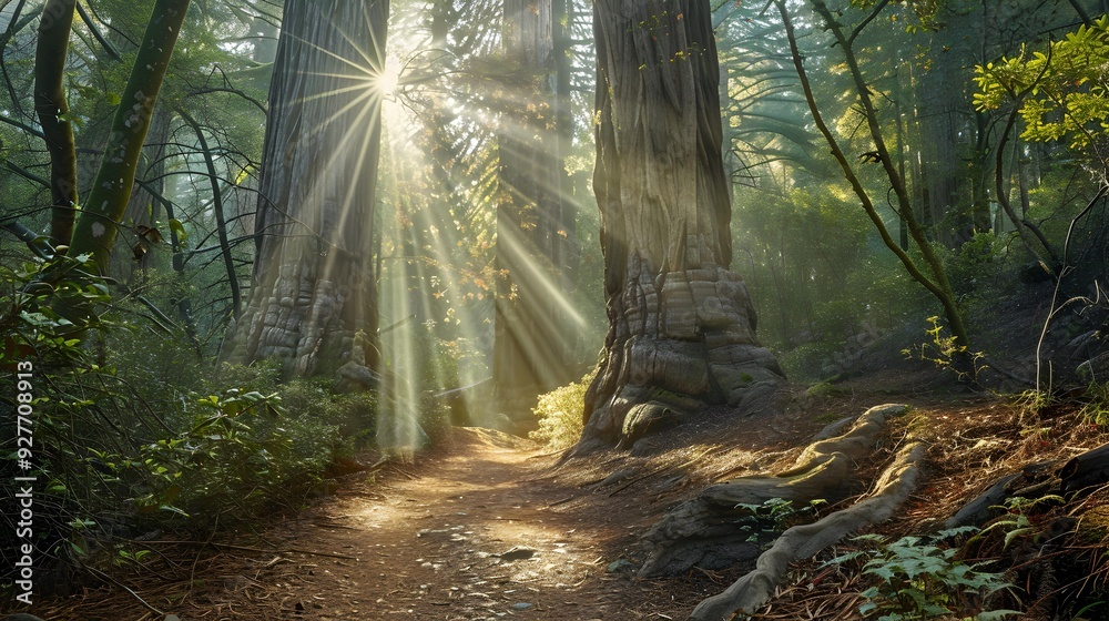 Fototapeta premium The giants of californias forests tower