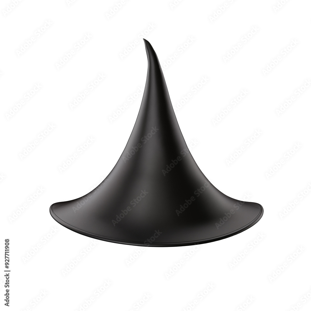 Fototapeta premium Black witch hat transparent background