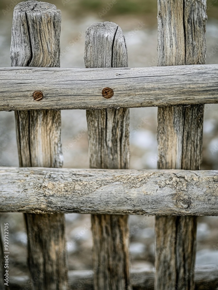 Fototapeta premium Wooden Fence with Nails