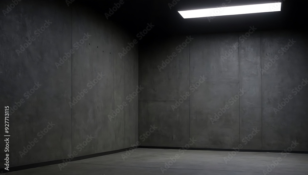 Abstract empty, modern concrete room with three downlight spots on the back wall and rough floor - industrial interior background template, 3D 1illustration Abstract empty, modern concrete room with three downlight spots on the back wall and rough floor - industrial interior background template, 3D 1illustration