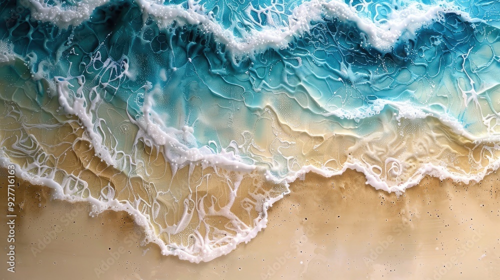 Ocean waves and sandy beach Ocean waves and sandy beach