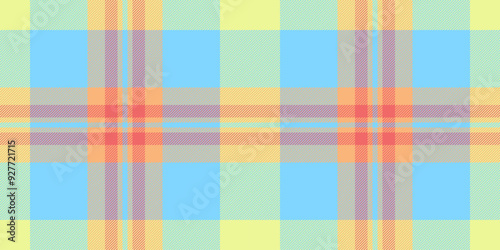 Yuletide plaid check background, stylish textile pattern seamless. Mockup fabric tartan texture vector in cyan and lime colors.