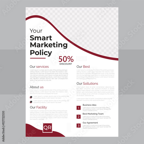 corporate and minimalistic business flyer design template