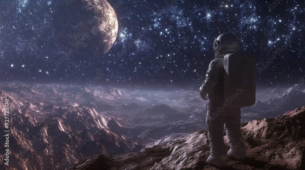 Astronaut in space. Astronaut in space.