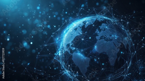 Global business internet network connection iot internet of things business intelligence concept busines global network futuristic technology background