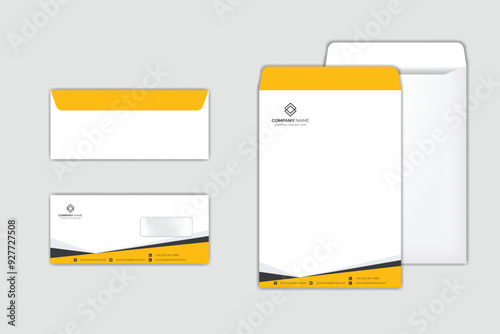 Corporate Envelope Design Template set photo