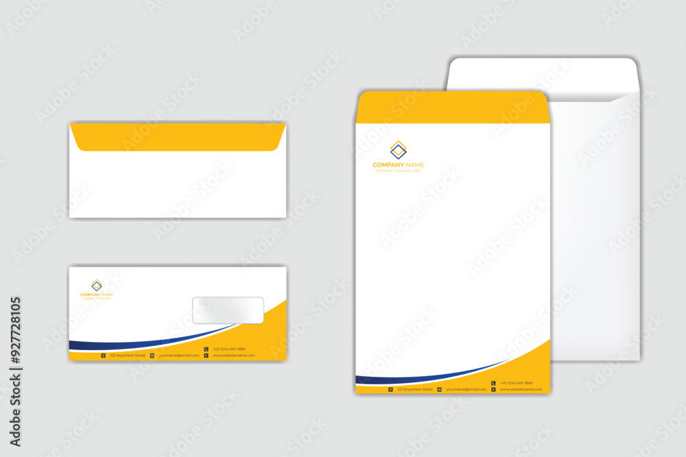 Corporate Envelope Design Template set Corporate Envelope Design Template set