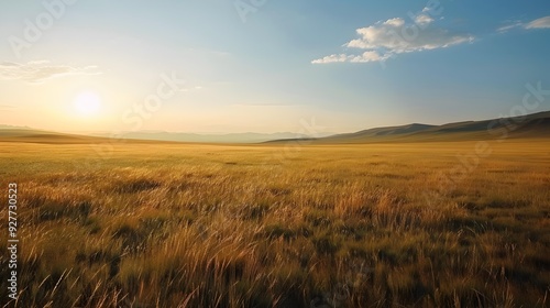 The landscape of mongolia includes endless steppes