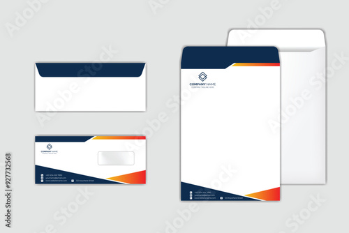 Corporate Envelope Design Template set photo