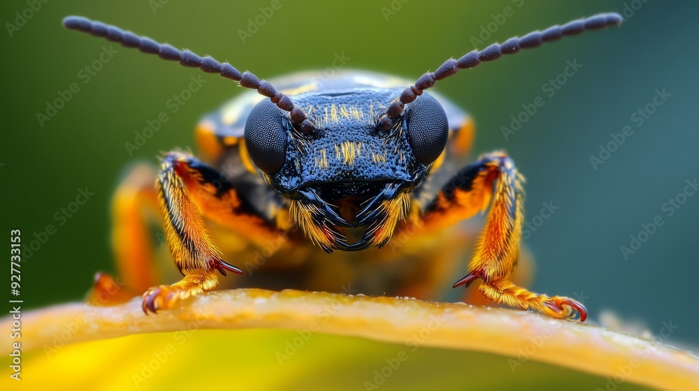 Fototapeta premium melolontha hippocastani insect macro photo -