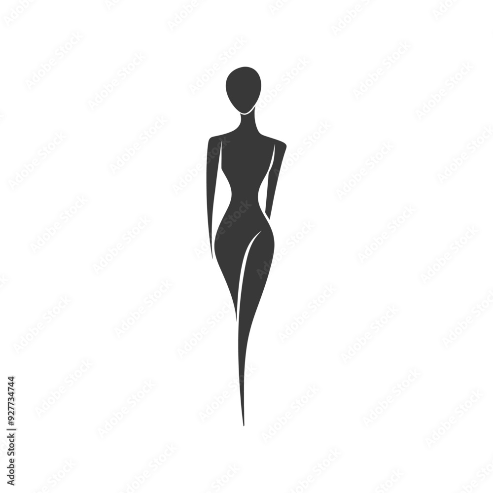 Abstract silhouette of a woman in a dress Abstract silhouette of a woman in a dress