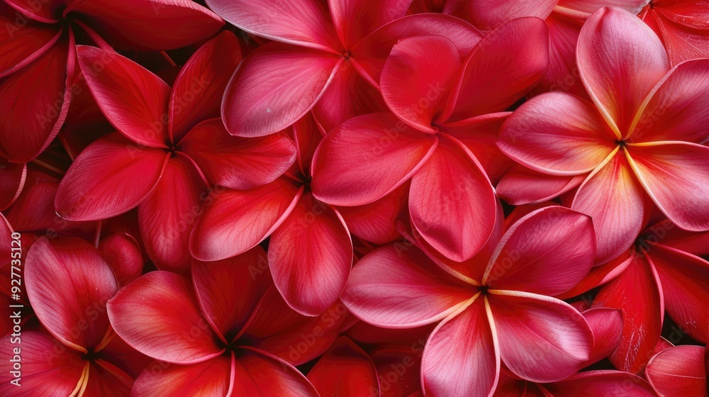 Red plumeria arranged Red plumeria arranged