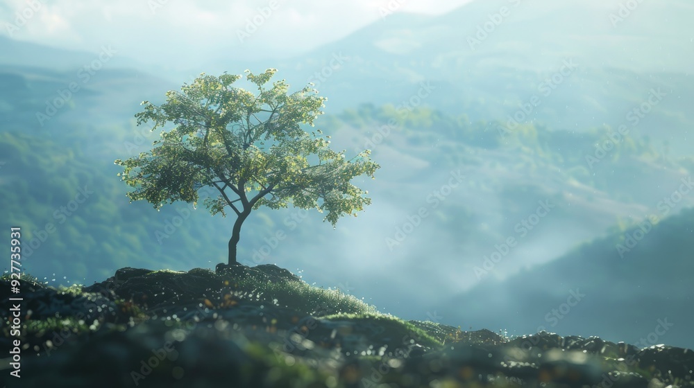 Obraz premium Quote of inspiration against natural backdrop