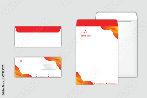 Corporate Envelope Design Template set photo