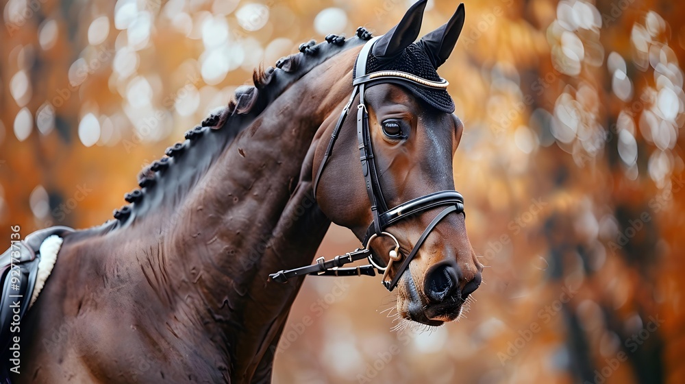 Obraz premium Czech klusar horses with their elegant forms