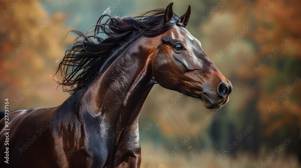 Obraz premium Czech klusar horses with their elegant forms