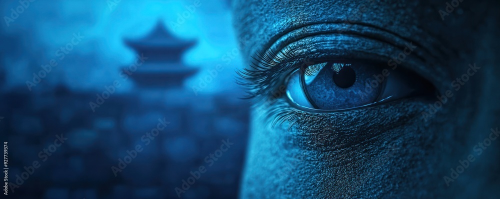 A close-up of an expressive eye in a mystical blue setting, symbolizing depth and introspection amidst a serene backdrop. A close-up of an expressive eye in a mystical blue setting, symbolizing depth and introspection amidst a serene backdrop.