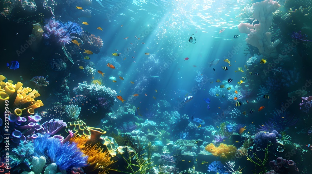 The world is vibrant andsque its corals