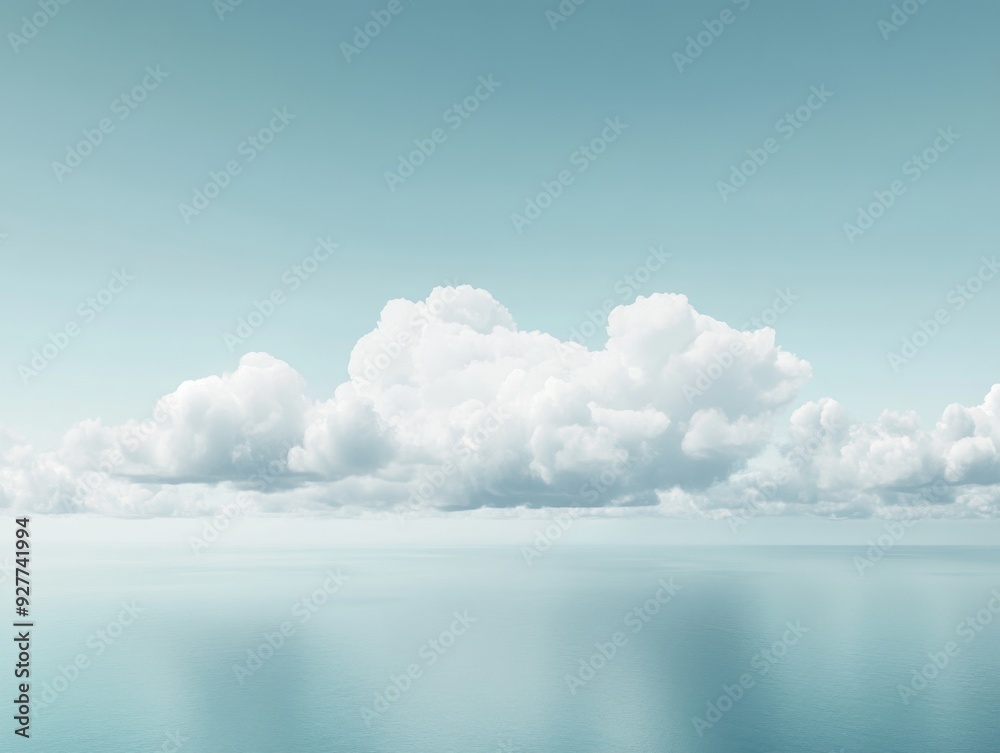 Fototapeta premium Landscape with lake and cloudy sky