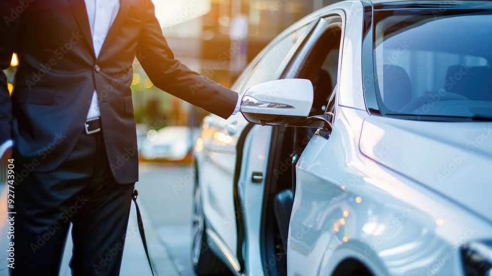 Businessman Entering a White Sedan
Businessman Entering a White Sedan