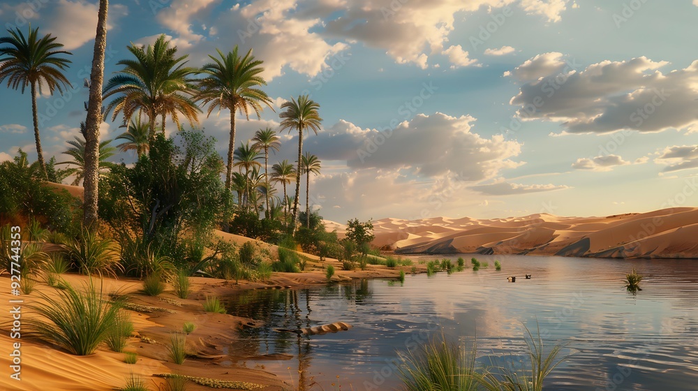 Obraz premium Incredible oases hidden among the endless sands