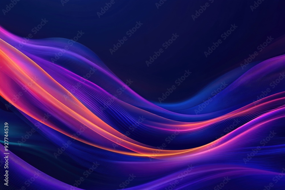 Naklejka premium Colorful Lines on Dark Background
