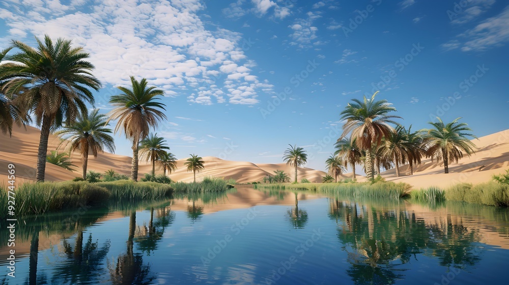 Green desert oases surrounded by sand dunes amaze Green desert oases surrounded by sand dunes amaze