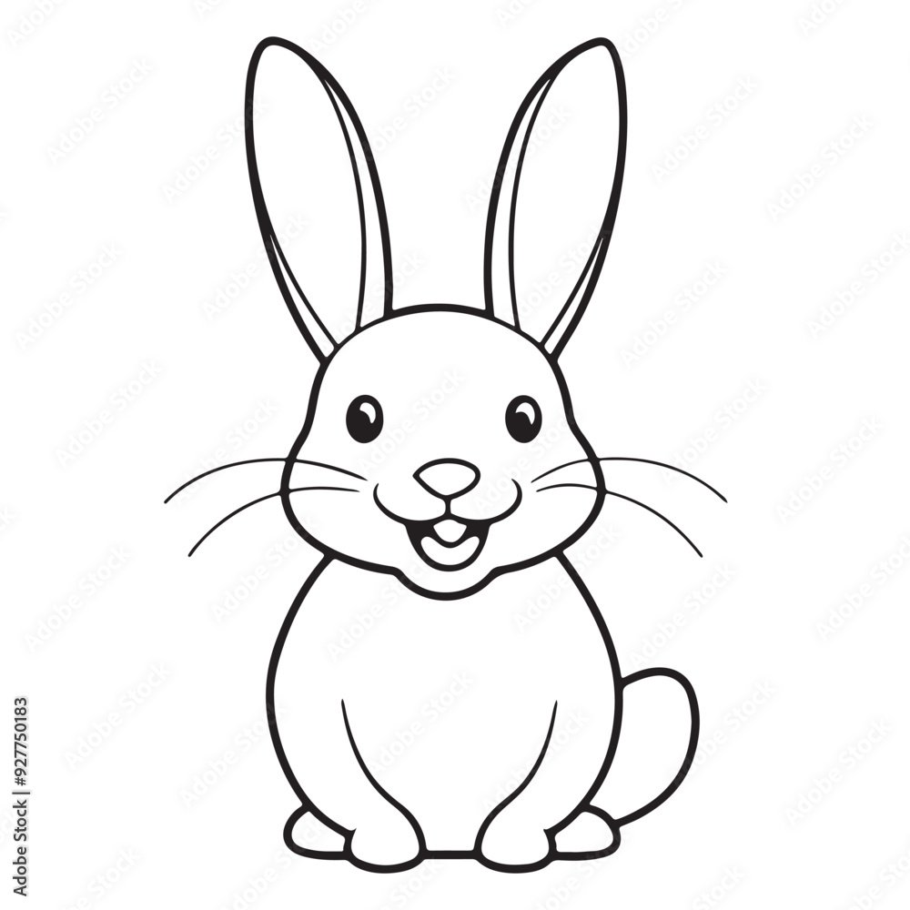Adobe IlluCute kawaii bunny and baby cartoon character coloring page vector illustration. Pet animal, mothers day colouring page for kidsstrator Artwork. Adobe IlluCute kawaii bunny and baby cartoon character coloring page vector illustration. Pet animal, mothers day colouring page for kidsstrator Artwork.