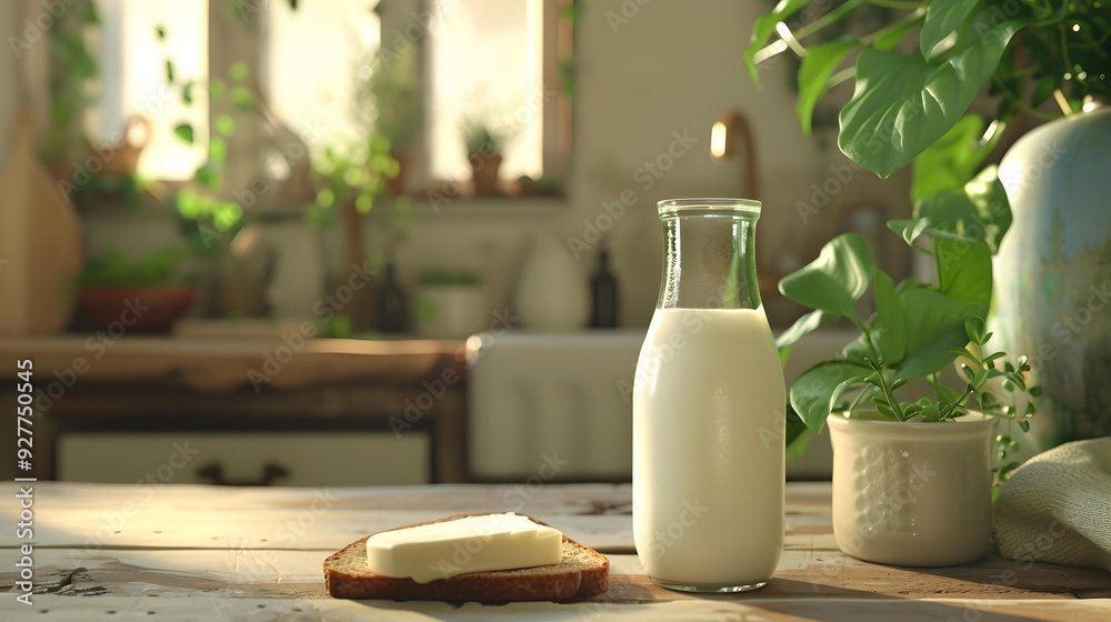 There is a bottle of buttermilk There is a bottle of buttermilk