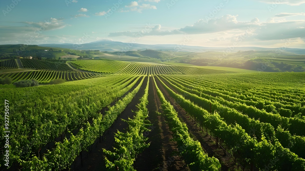 Landscape the magnificent vineyards of tuscany Landscape the magnificent vineyards of tuscany