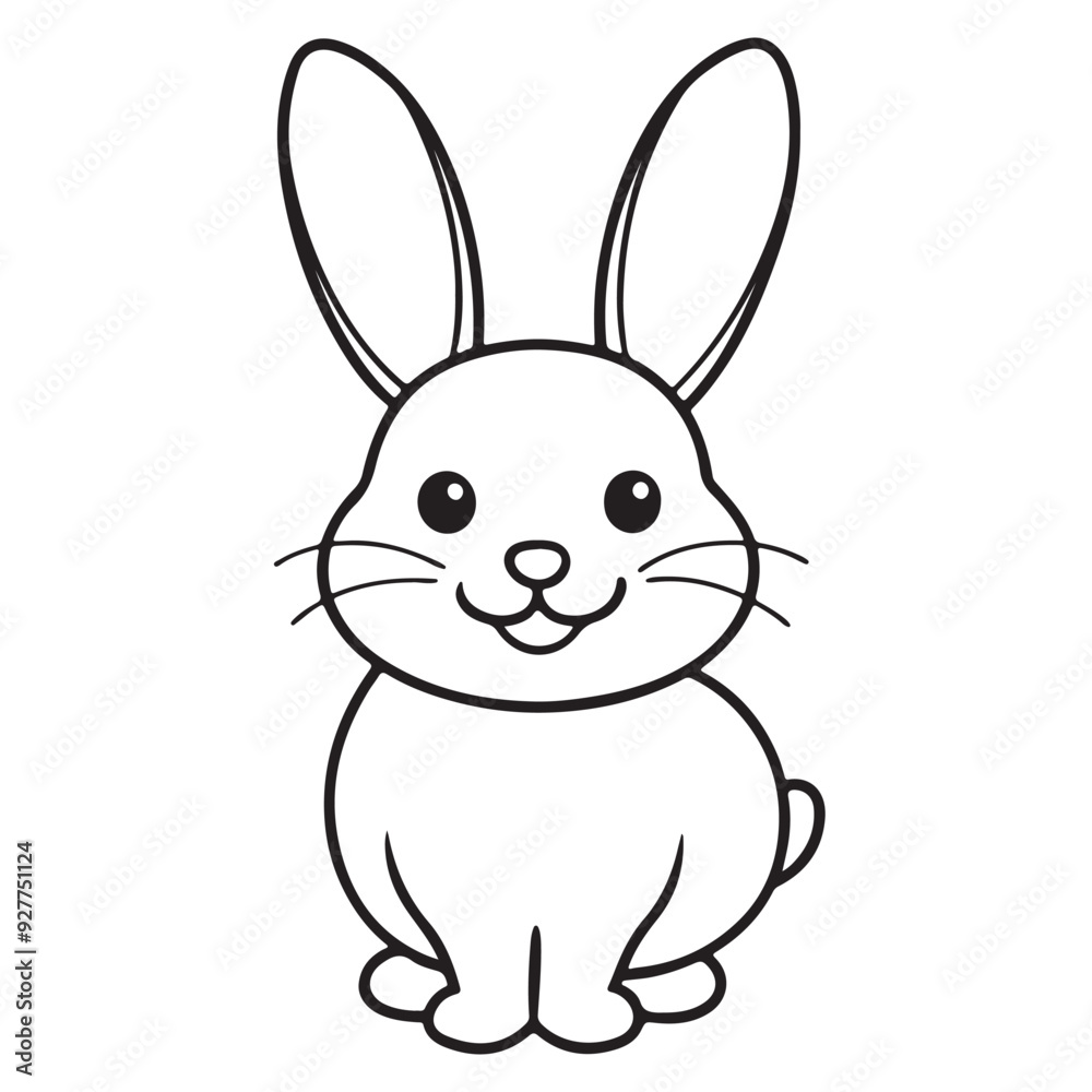 Adobe IlluCute kawaii bunny and baby cartoon character coloring page vector illustration. Pet animal, mothers day colouring page for kidsstrator Artwork. Adobe IlluCute kawaii bunny and baby cartoon character coloring page vector illustration. Pet animal, mothers day colouring page for kidsstrator Artwork.