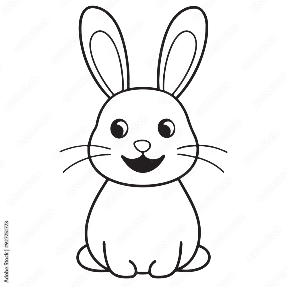 Adobe IlluCute kawaii bunny and baby cartoon character coloring page vector illustration. Pet animal, mothers day colouring page for kidsstrator Artwork. Adobe IlluCute kawaii bunny and baby cartoon character coloring page vector illustration. Pet animal, mothers day colouring page for kidsstrator Artwork.