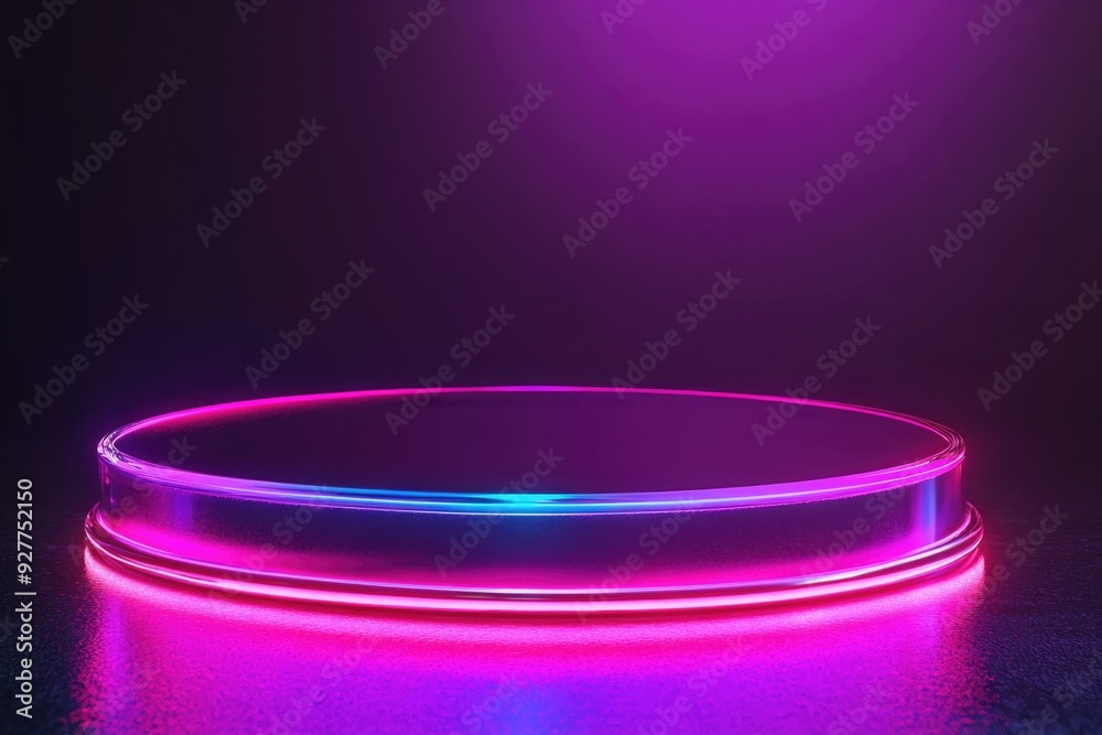 Pink Blue Light on Black Surface Pink Blue Light on Black Surface