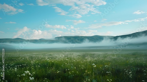 Mongolias landscapes with their vast steppes photo